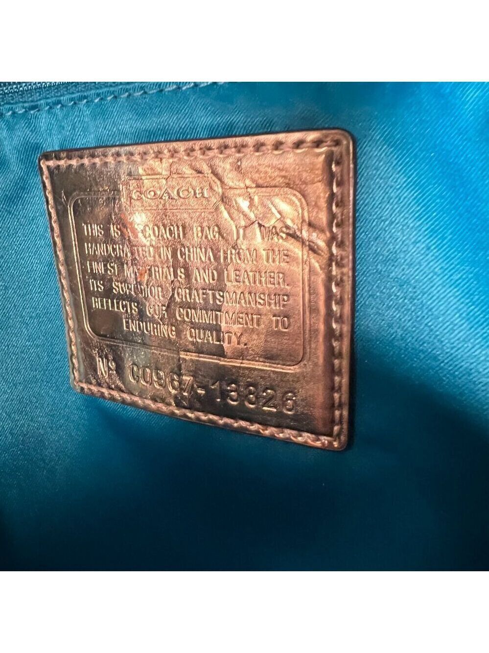 Coach Poppy Tote Large Gold Khaki - Picture 7 of 15